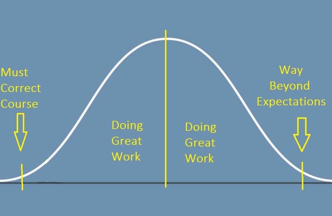 Bell Curve Describing Performance